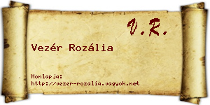 Vezér Rozália névjegykártya