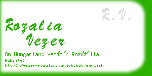 rozalia vezer business card